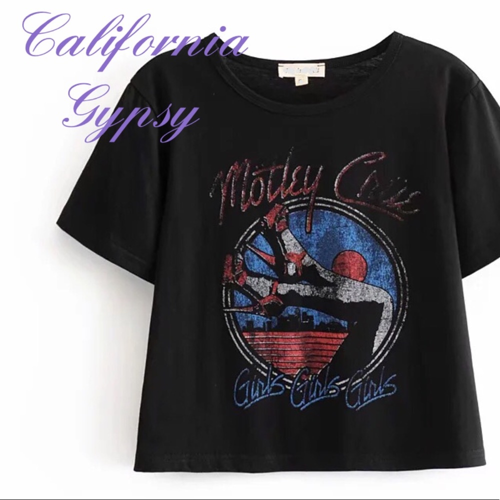 Motley Crue 80’s retro vintage band T-shirt - Picture 2 of 10